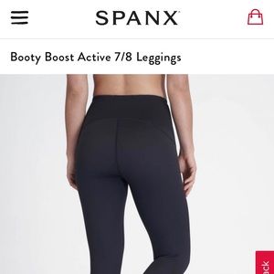 SPANX NWT Black Active-Leggings-Size Small